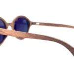 lunettes de soleil en bois ronde