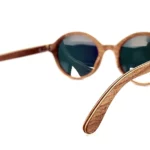 lunettes de soleil en bois ronde