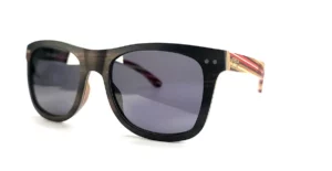 lunettes de soleil en bois de skateboard et ébène