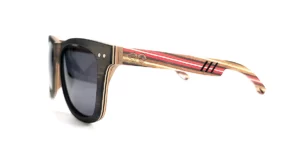 lunettes de soleil en bois de skateboard et ébène