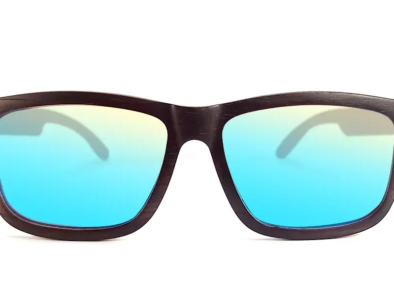 lunettes de soleil Martin Black en bois d'ébène : Accessoire durable, montures de soleil masculines avec verres anti-UV et design moderne.