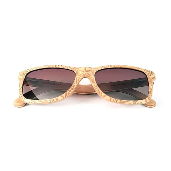 Lunettes de la collection Austin de style tendance et intemporel en érable pour visages ronds et ovales.