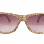 Lunettes de soleil Austin Brown en bois d'érable avec verres marron et protection UV400.