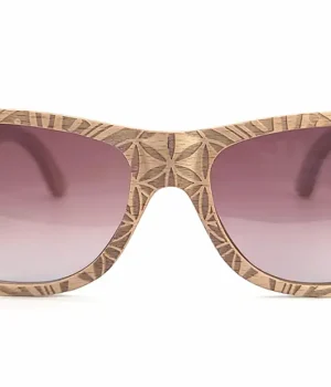 Lunettes de soleil Austin Brown en bois d'érable avec verres marron et protection UV400.