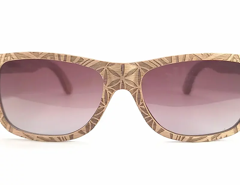 Lunettes de soleil Austin Brown en bois d'érable avec verres marron et protection UV400.