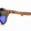 Lunettes de soleil Harisson Blue en bois de noyer avec verres UV400 catégorie 3, style rétro.