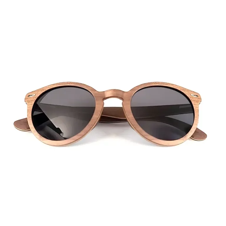 Lunettes de soleil Harrisson Grey en bois de noyer avec protection UV400 catégorie 3.