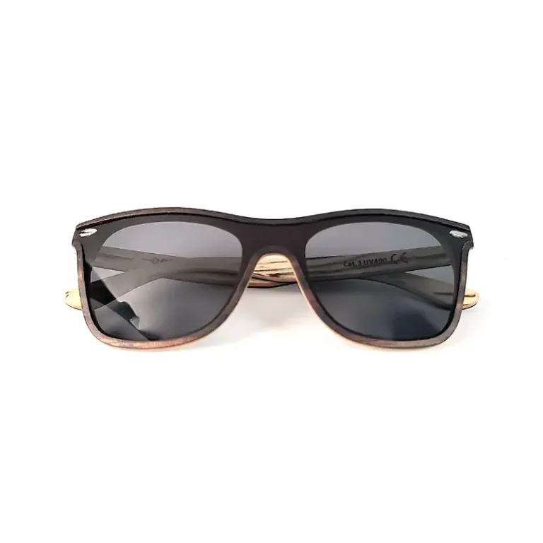 Lunettes de soleil Arrow en bois d’ébène pour homme avec UV400 catégorie 3.