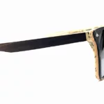 Lunettes de soleil en bois modèle Arrow avec protection UV400 pour hommes.
