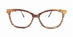 Lunette de vue en bois zebrano