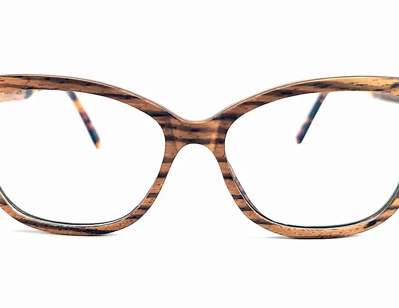Lunette de vue en bois zebrano