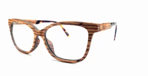 Lunette de vue en bois zebrano