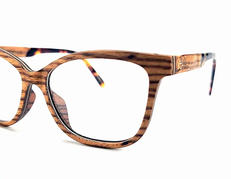 Lunette de vue en bois zebrano