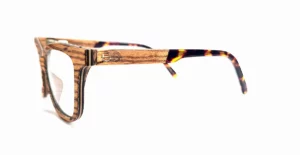 Lunette de vue en bois zebrano