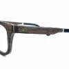 Prise de vue coté face des lunettes de vue noyer avec branches en acétate