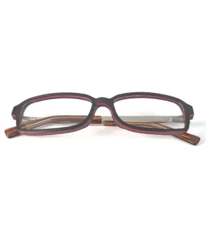 Lunettes en bois de noyer rectangulaire du modèle Syrma