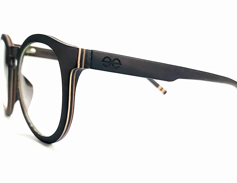 Découvrez nos lunette en bois avec ses branche en marqueterie Ceres