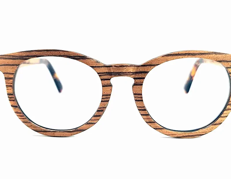 Lunette de vue en bois zebrano