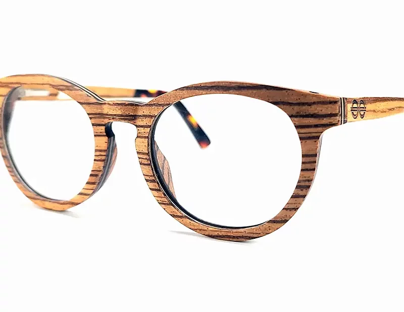 Lunette de vue en bois zebrano