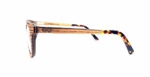 Lunette de vue en bois zebrano