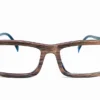 lunettes de vue en bois zébrano rectangulaire