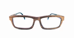 lunettes de vue en bois zébrano rectangulaire