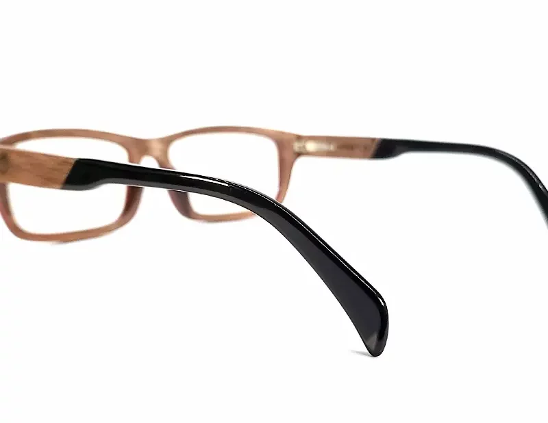 lunettes de vue en bois zébrano rectangulaire