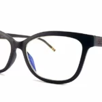 Lunettes de vue en bois d'ébène avec ses branche en acétate du modèle Milos