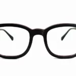 Vue coté face devant des lunettes de vue pour verres optiques en ébène Syros Black