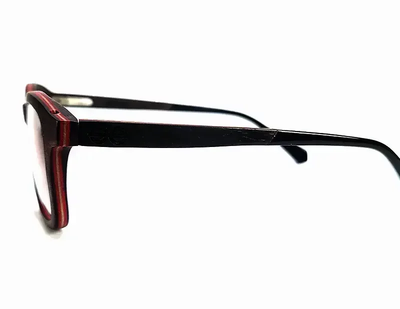 Optez pour des lunettes de vue en bois ébène Syros Black