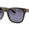 Lunettes de soleil carrées en bois de chêne Curtis Grey fabrication artisanale