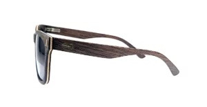 Lunettes de soleil carrées en bois de chêne