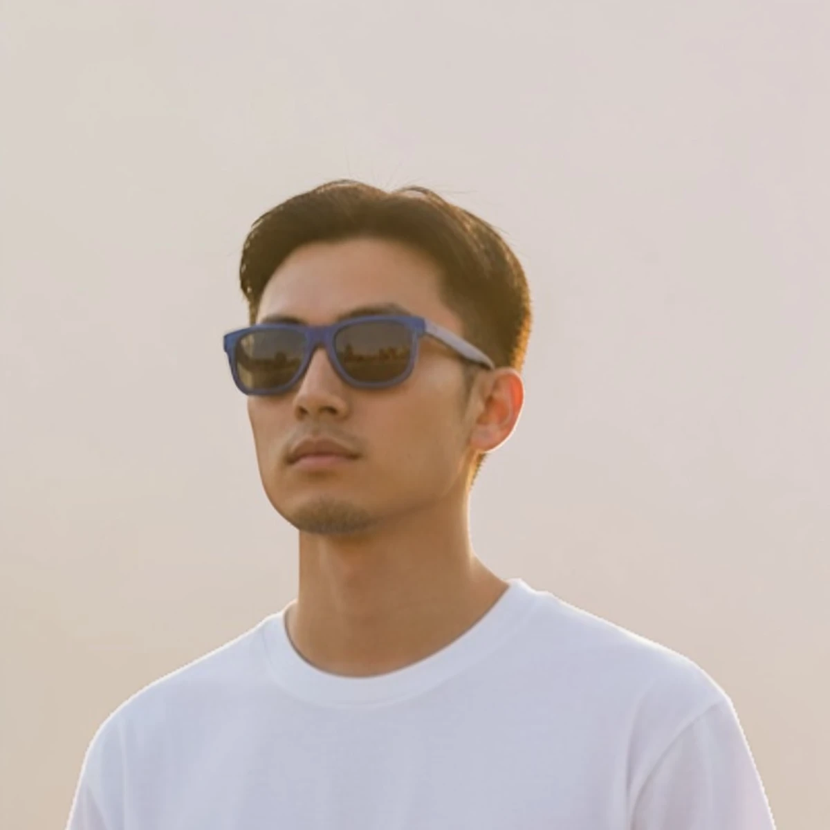 Lunettes bois San-Francisco-Bleue