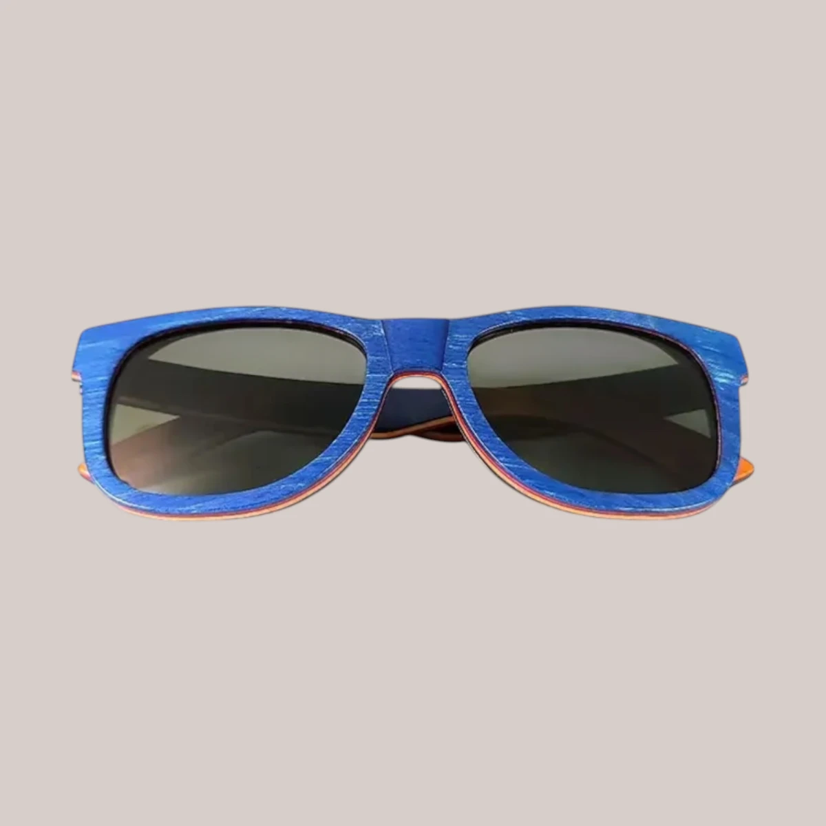 Lunettes bois San-Francisco-Bleue – Image 2