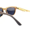 Lunettes de soleil carrées en bois de chêne et zébrano Curtis Bi tendance