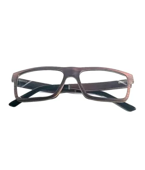 Lunettes optiques Naxos en bois de palissandre pour homme ou femme, design unique et oversize.