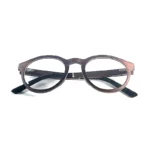 Lunettes de vue pantos Sedna en bois de noyer, style classique et extravagant.