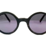 Lunettes polarisées ronde en bois de soleil John