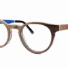 Lunettes de vue pantos en essences de noyer du modèle Orcus