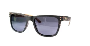 Lunettes de soleil carrées en bois d'ébène