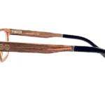 Lunettes de vue bois de palissandre avec ses branche en acétate pour un réglage parfait.