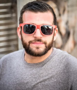 Alternative view of Lunettes en bois San-Francisco-Red