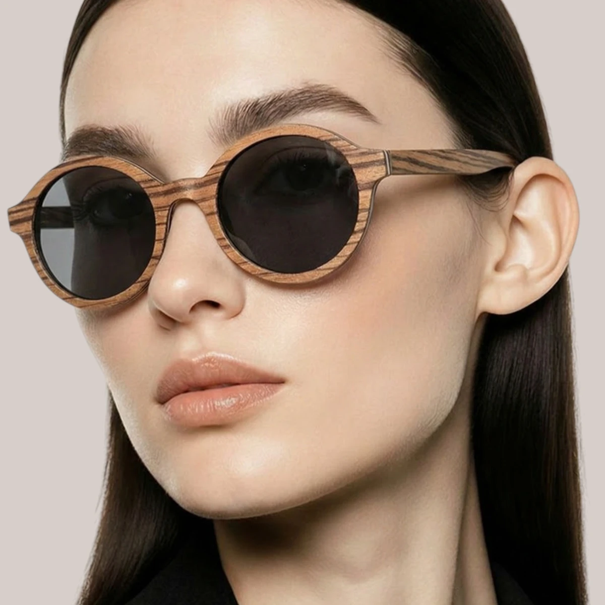 Lunettes soleil bois Georges-Zebra – Image 3