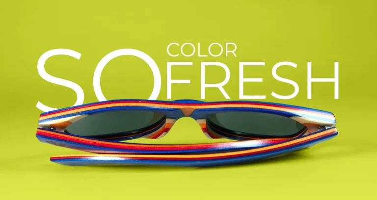 lunettes en bois colorées so fresh