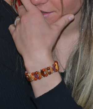 Bracelet Bois Multicolore My Essenciel - Collection Olympia, Accessoire Original