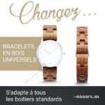 Collection de bracelets interchangeables femme bois noyer by my-essenciel