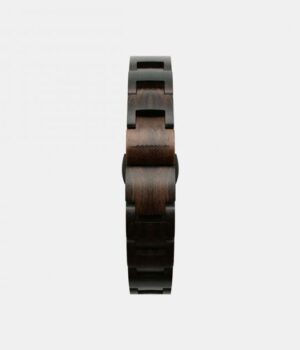 Bracelet de montre en bois d'Ébène avec boucle en acier inoxydable