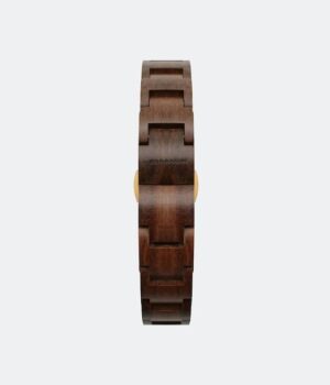 Bracelet femme en bois de Gaiac Sienna avec boucle déployante inoxydable.