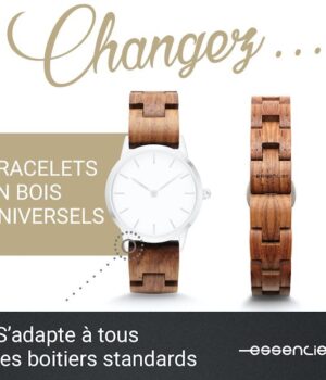 Alternative view of Bracelet interchangeable 14mm femme palissandre Perla