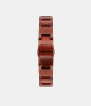 Bracelet en bois de palissandre Perla 14mm avec maillons 100% bois, idéal pour montres standards.